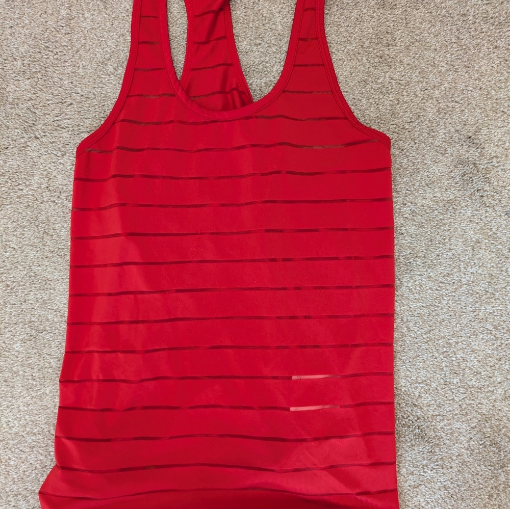 ZYIA Red Striped Women's Tank Top